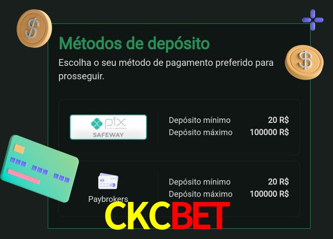 O cassino CKCBETbet oferece uma grande variedade de métodos de pagamento